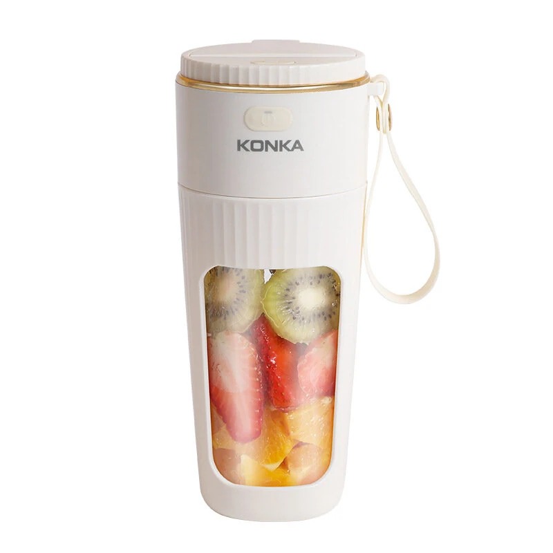 (image for) KONKA Mini Electric Fresh Juicer 10 Blades Powerful Crushed Ice Wireless Portable Blender Juice Extractor Bottle Smoothie Mixer