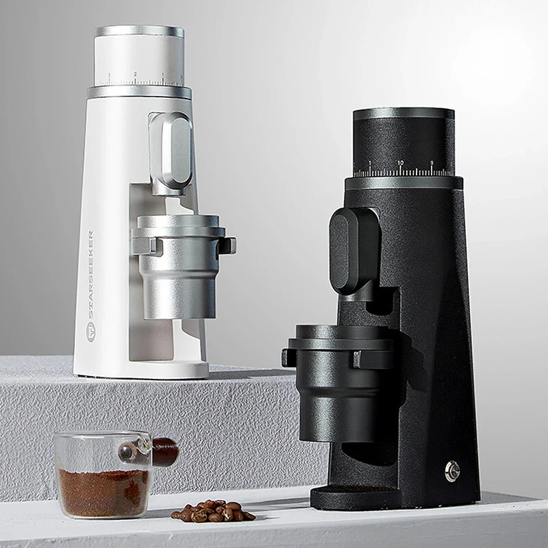 (image for) STARSEEKER Electric Coffee Grinders 48mm Espresso Burrs Stepless Fineness Adjustment Coffee Bean Grinder Home Electric Espresso Coffee Grinder